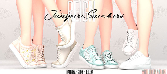 REIGN.- JUNIPER SNEAKERS- FATPACK w/ Bloom Add On, , MAITREYA, SLINK, BELLEZA, FLATS, PLATFORM, ORIGINAL MESH, SNEAKER