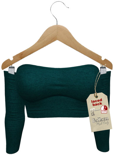 J.H.C *Lavera* Off Shoulder Crop Top (EMERALD)