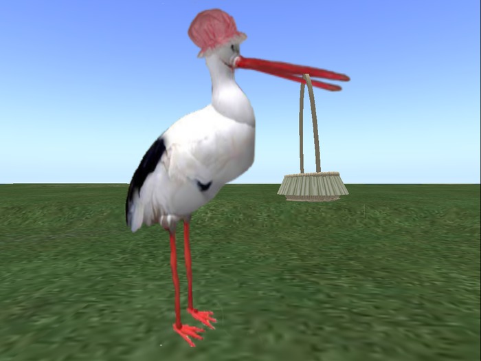 Musical Stork that Cradle for Baby