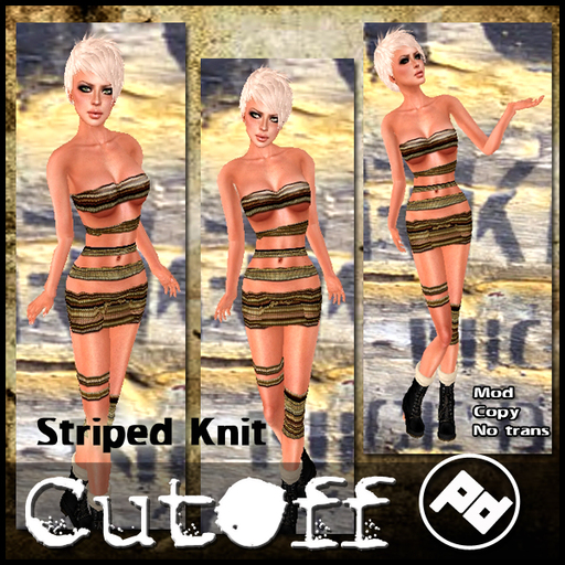 ::Poised:: cutoff  sriped knit