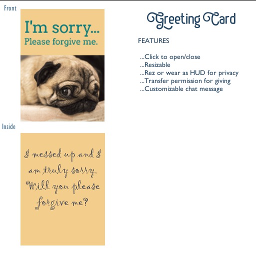 XpressiveU Card : Pug Sorry