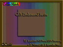 !Kushi! GiltEmbossedSATIN Textures -WEAR TO UNPACK