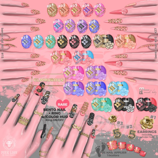 *PL* GLAMOUROUS // bento nail #08 (BOX)