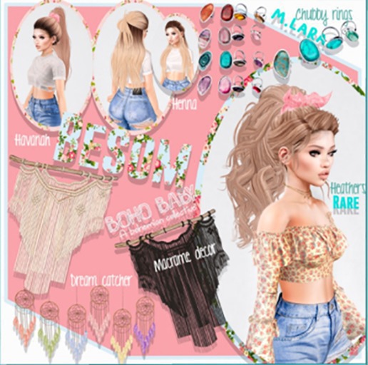 #Besom~ #24 Chubby Rings *Blue*