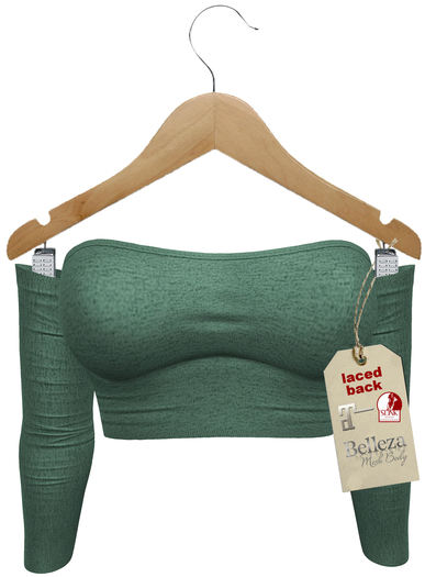 J.H.C *Lavera* Off Shoulder Crop Top (OLIVE)