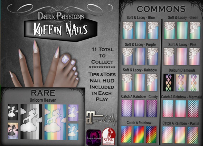 DP - Koffin Nails - Nail HUDS - Soft & Lacey - Green (Box)
