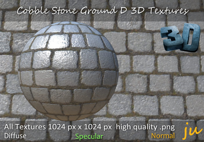 JU Cobble Stone Ground D 3D Textures Full Perm