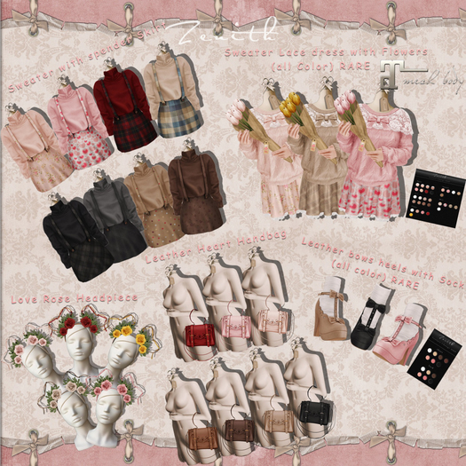 =Zenith=Leather Heart Handbag (Pink)