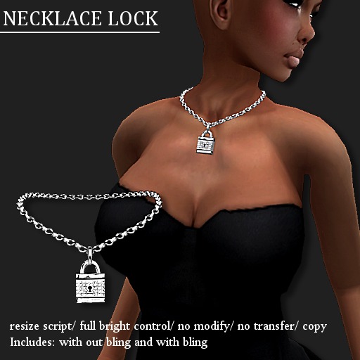 [DEMO] NECKLACE LOCK (F) PLATINUM     -RYCA-