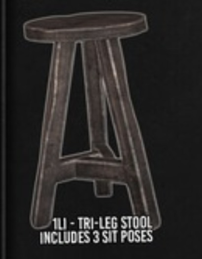 AsteroidBox. Curious Decor - Tri-Leg Stool