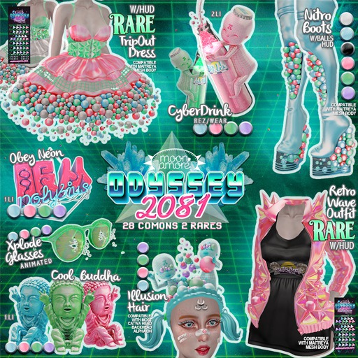 :Moon Amore: Odyssey2081 / Xplode Glasses (Mint)