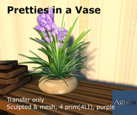 Aguas Pretties in a Vase - Purple