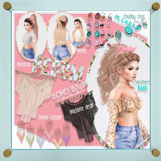 #Besom~#20 Chubby Rings *Purple*