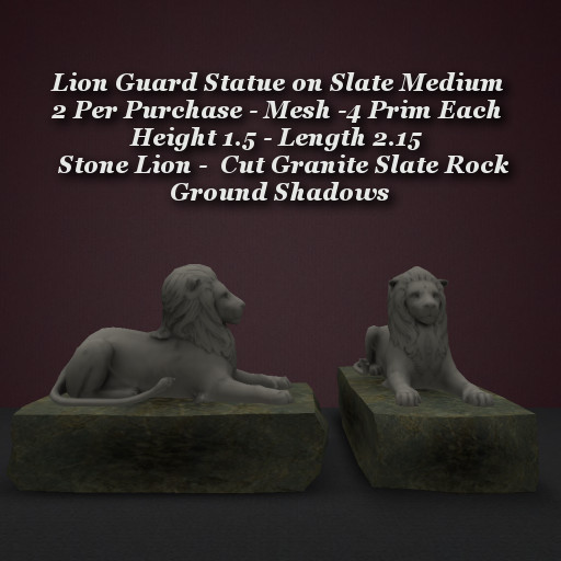 Lion Guard Statue on Slate Med