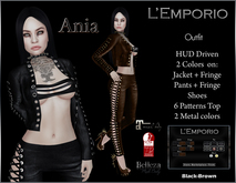 L'Emporio ::*Ania*:: Leather Outfit-Black/Brown-Maitreya/Slink/Belleza