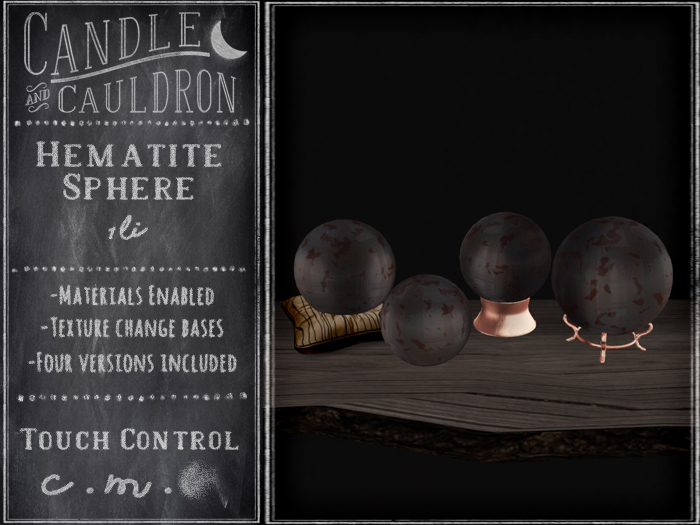 {C&C} Hematite Sphere **ADD ME**