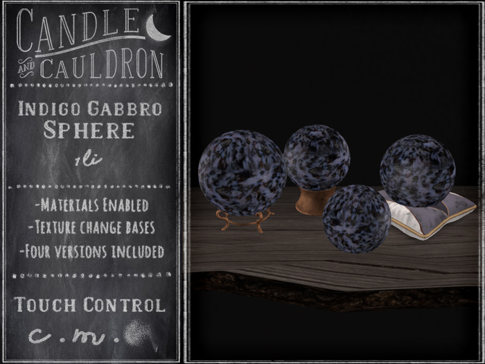 {C&C} Indigo Gabbro Sphere **ADD ME**