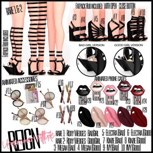 REIGN.- Undercover Wedges (GOOD GIRL)- ROXY (HOURGLAS) # 2 RARE