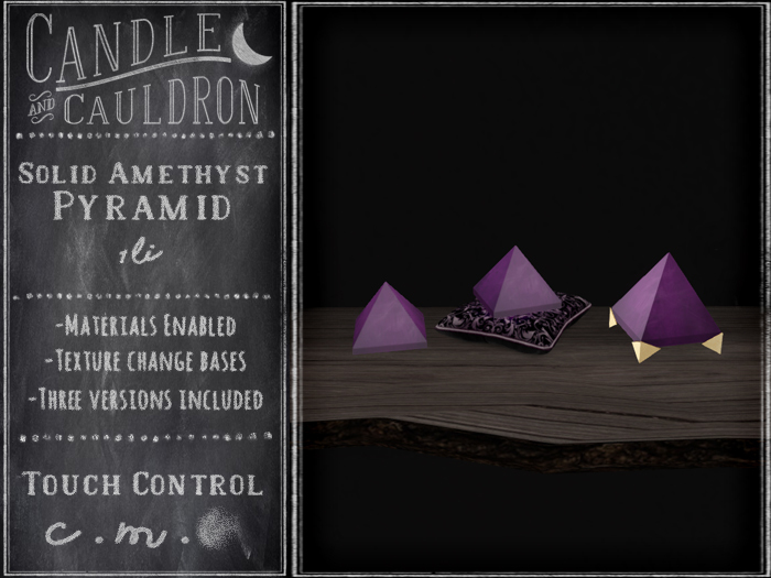 {C&C} Solid Amethyst Pyramid