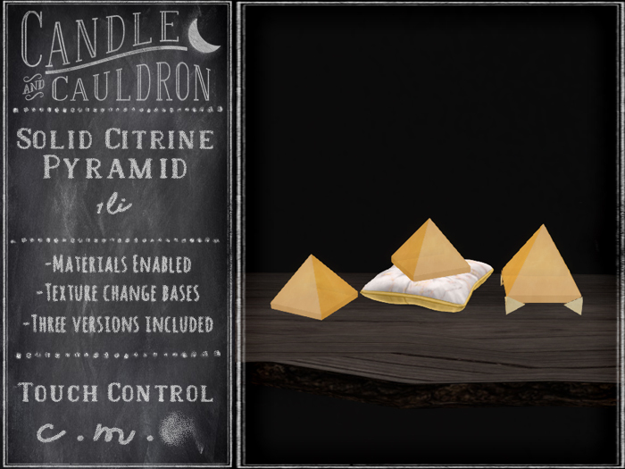 {C&C} Solid Citrine Pyramid