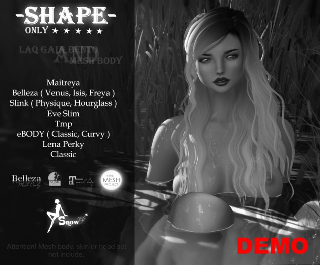 *Snow Elf* Shape for LAQ Gaia mesh head bento DEMO