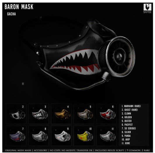4. :BAMSE: Baron Mask - Golden