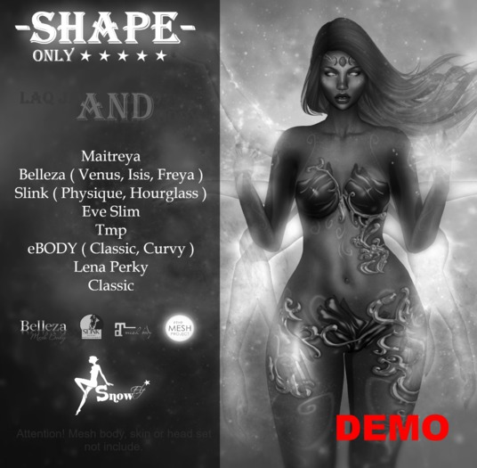 *Snow Elf* Shape for LAQ Jade mesh head bento DEMO