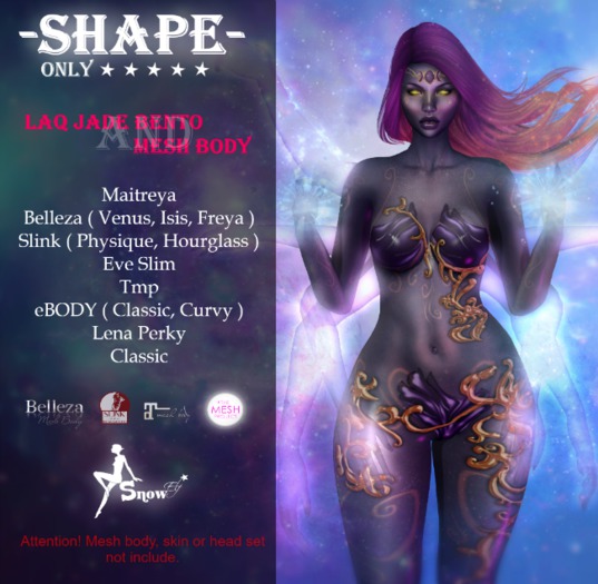 *Snow Elf* Shape for LAQ Jade mesh head bento 