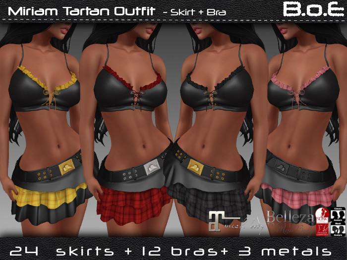 B.o.E - Miriam Tartan Outfit v2 (wear me) - MAITREYA - SLINK - BELLEZA