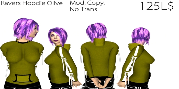 Ravers Hoodie Olive Boxed
