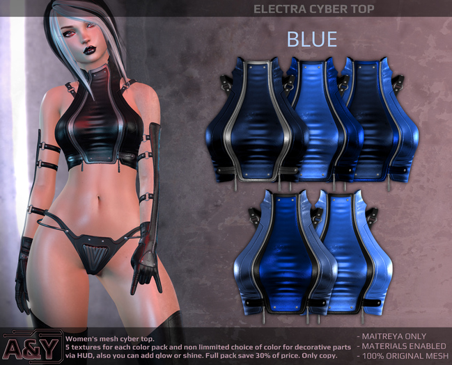 A&Y Electra Cyber Top - Blue