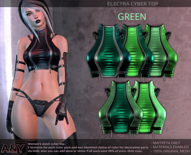 A&Y Electra Cyber Top - Green