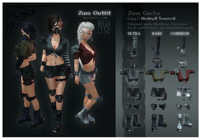 Wuzan Zara Outfit (Mask) (wUR) *Maitreya COMMON