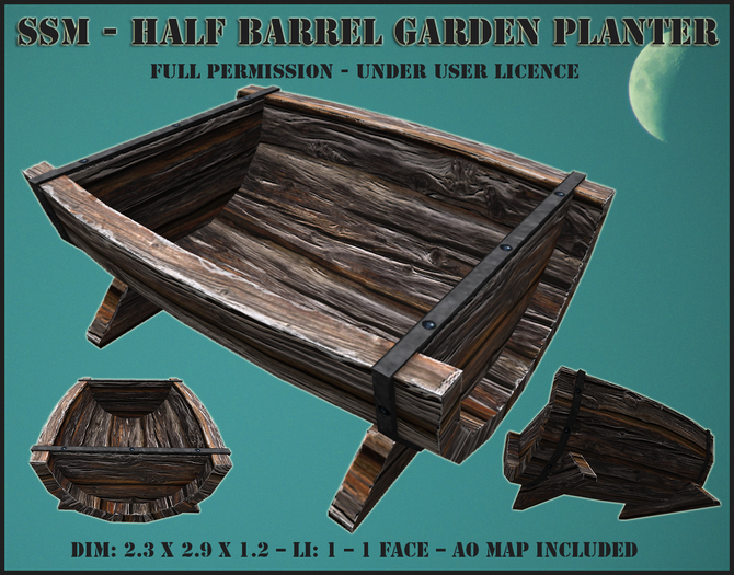 SSM - Half Barrel Garden Planter