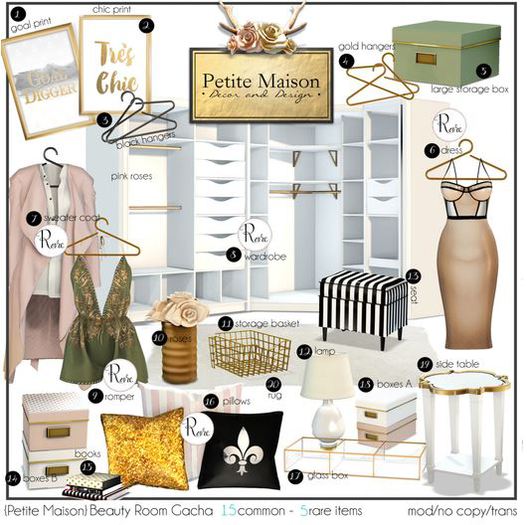 {Petite Maison} Beauty Room Storage Boxes A