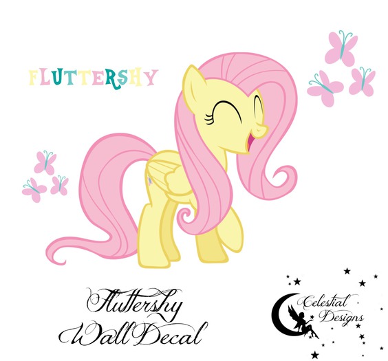 Fluttershy MLP Wall Decal (bagged)