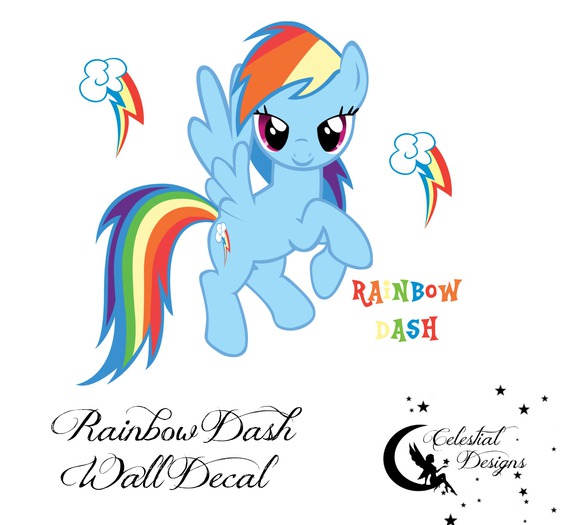 Rainbow Dash MLP Wall Decal (bagged)