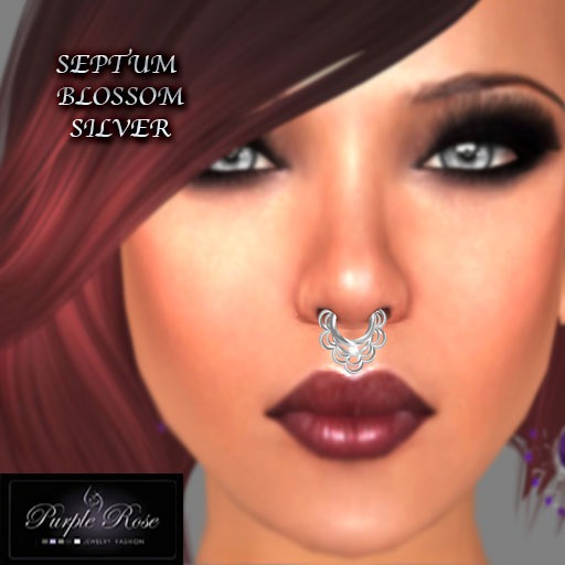 MP**(PRJ) SEPTUM  BLOSSOM LOOP SILVER