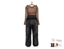 {amiable}Mesh Maxi Pants Set-up Dress06
