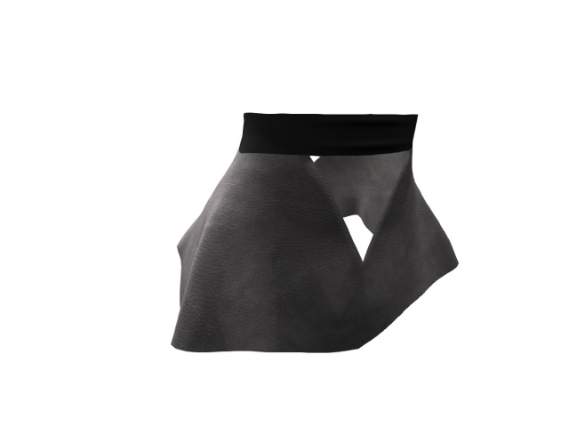 Alination black leather skirt-DEMO
