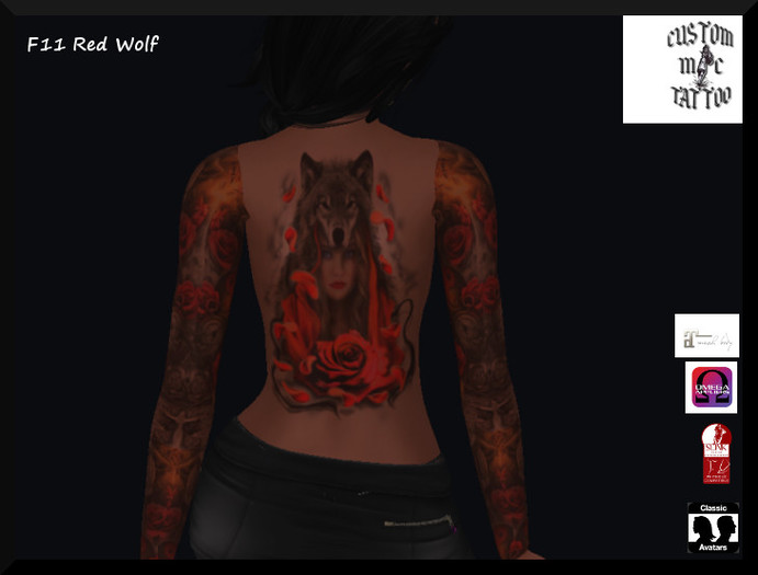 F11 red wolf Custom M&C tattoo