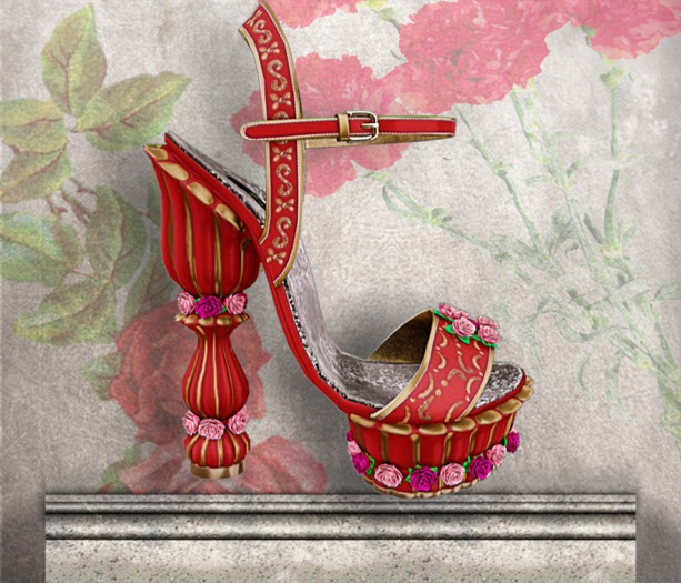 Zafair - Rocio Roses -Slink High- Red