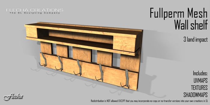 FLECHA mesh wall shelf fullperm