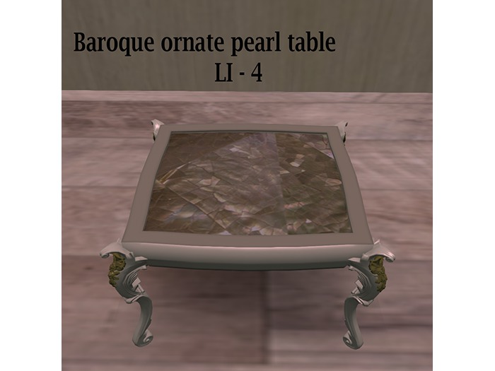 MMGD ornate pearl table packed