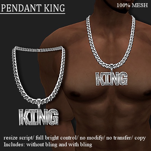 PENDANT KING PLATINUM -RYCA-