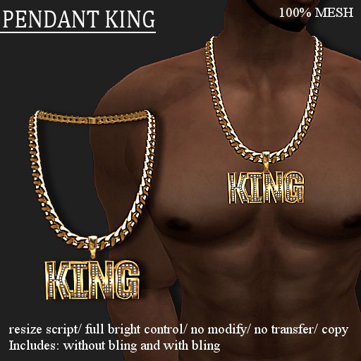 PENDANT KING GOLD -RYCA-