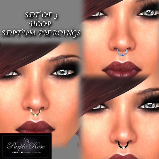 MP**(PRJ) SEPTUM HOOP PIERCING SET OF 3