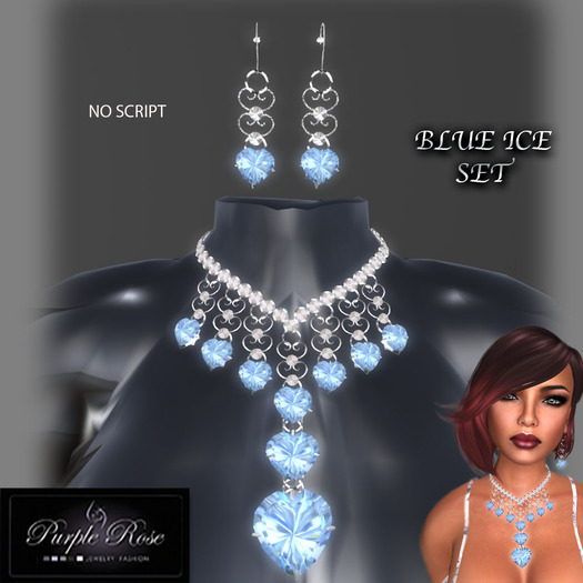 MP**PR JEWELRY BLUE ICED HEARTS  12/09