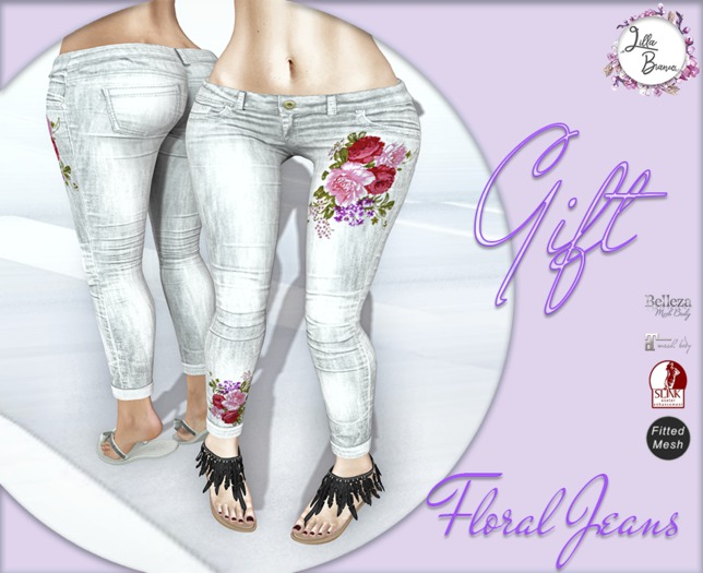 :::LB::: Floral Jeans !GIFT PROMO!