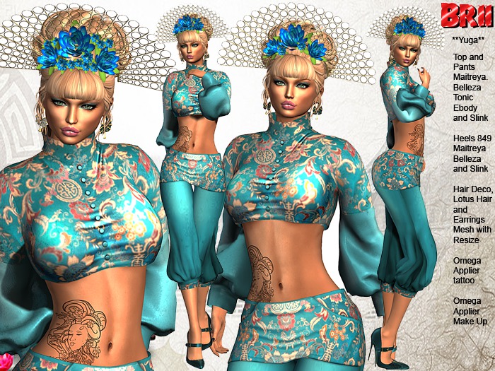 ** YUGA BLUE VERSION ASIAN STYLE COMPLET OUTFIT **